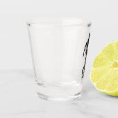 Fußballmann mit Balldesign. Schnapsglas (Links)