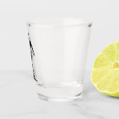 Fußballmann mit Balldesign. Schnapsglas (Rechts)