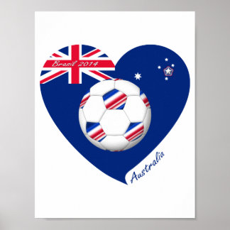 Fußballmannschaft "AUSTRALIA". Fútbol de Australia Poster