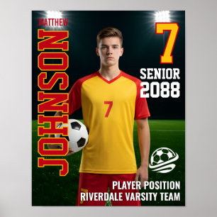 Fußballmannschaft Benutzerdefinierte Senior Night Poster