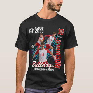 Fußballmannschaft Benutzerdefiniertes Foto Senior T-Shirt