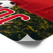 Fußballmannschaft der Oberstufe Benutzerdefinierte Poster (Ecke)