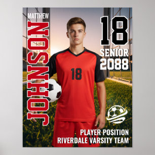 Fußballmannschaft der Oberstufe Benutzerdefinierte Poster