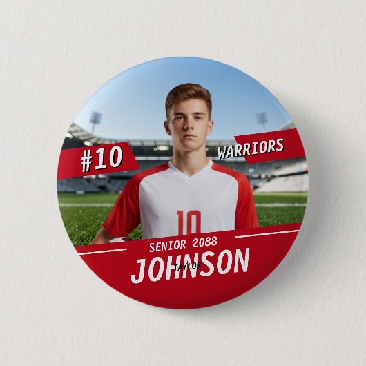 Fußballmannschaft der Oberstufe Spieler Benutzerde Button (Vorderseite)