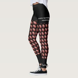 Fußballmannschaft, Fake Schwarze Shorts, Name Leggings