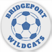 Fußballmannschaft heißt blau aufkleber (Vorderseite)