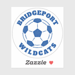 Fußballmannschaft heißt blau aufkleber