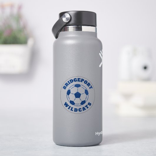 Fußballmannschaft heißt blau aufkleber (HydroFlask)