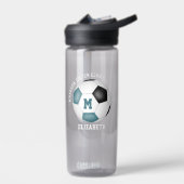 Fußballmannschaft mit aquamarinem schwarzen Fußbal Trinkflasche (Links)