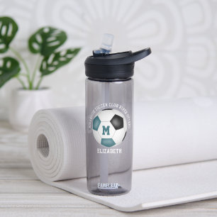 Fußballmannschaft mit aquamarinem schwarzen Fußbal Trinkflasche