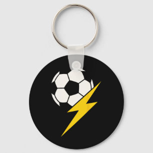 Fußballmannschaft mit gelbem Blitz-Teamcoach Schlüsselanhänger