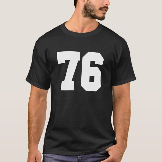Fußballmannschaft Nummer 76 American Rugby Team, C T-Shirt (Vorderseite)