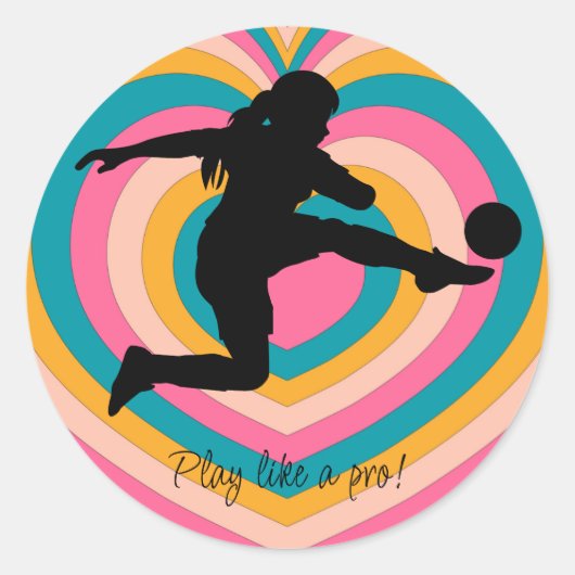 Fußballmannschaft Runder Aufkleber (Vorderseite)