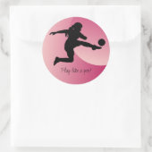 Fußballmannschaft Runder Aufkleber (Tasche)