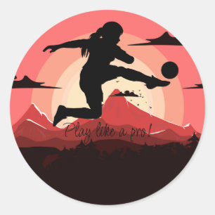 Fußballmannschaft Runder Aufkleber
