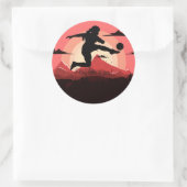 Fußballmannschaft Runder Aufkleber (Tasche)
