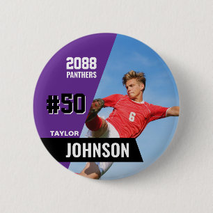 Fußballmannschaft Senior Night Benutzerdefinierte  Button