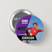 Fußballmannschaft Senior Night Benutzerdefinierte  Button (Vorne & Hinten)