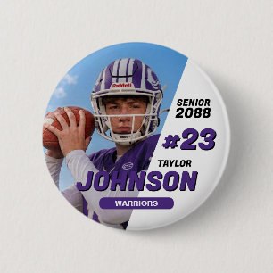 Fußballmannschaft Senior Night Benutzerdefinierte Button