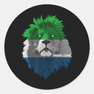 Fußballmannschaft Sierra Leone Nationaler Stolz Lö Runder Aufkleber