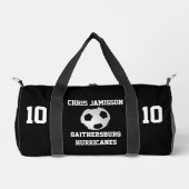 Fußballmannschaft, Trainer oder Player Black Perso Duffle Bag (Vorderseite)