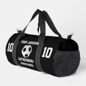Fußballmannschaft, Trainer oder Player Black Perso Duffle Bag (Rechte Ecke)