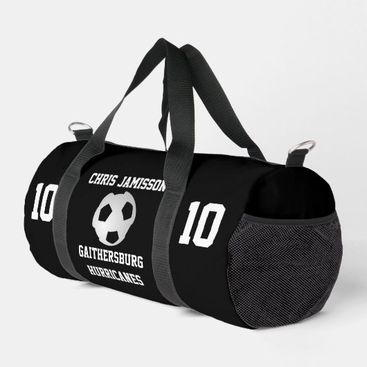 Fußballmannschaft, Trainer oder Player Black Perso Duffle Bag (Rechte Ecke)