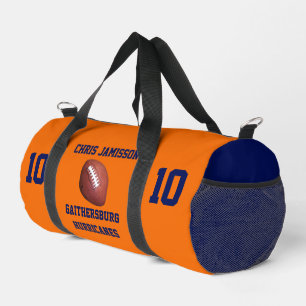 Fußballmannschaft, Trainer oder Spieler Orange Bla Duffle Bag