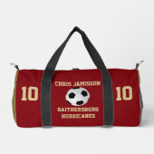 Fußballmannschaft, Trainer oder Spieler Red Gold P Duffle Bag (Vorderseite)