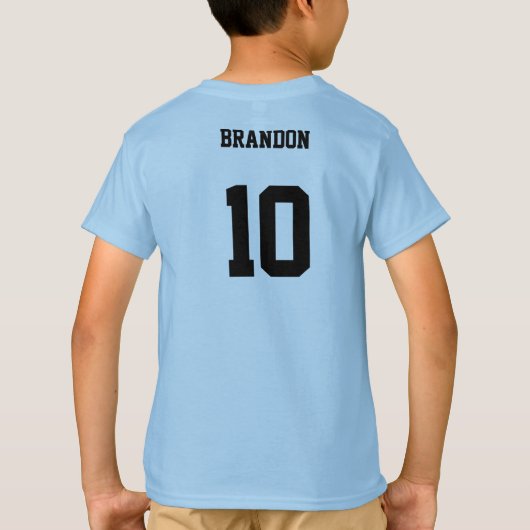Fußballmarken personalisierte Spielerteam-Kids Him T-Shirt (Rückseite)
