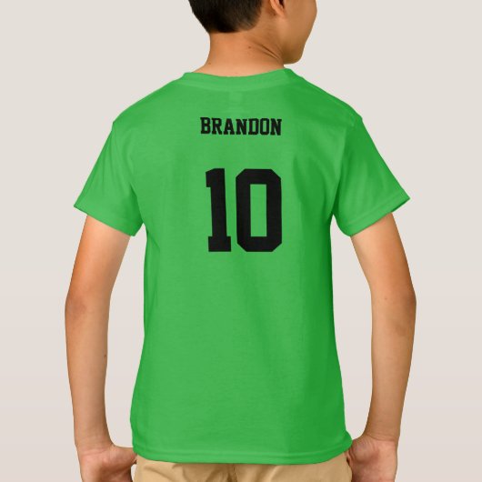Fußballmarken personalisierte Spielerteam-Kinder g T-Shirt (Rückseite)