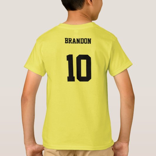 Fußballmarken personalisierte Spielerteam-Kinder g T-Shirt (Rückseite)