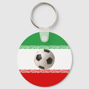 Fußballmitte der iranischen Flagge Schlüsselanhänger