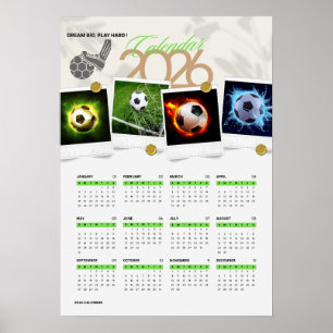 Fußballmotivation 2026 KALENDER Poster
