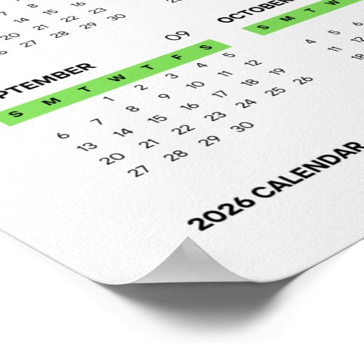 Fußballmotivation 2026 KALENDER Poster (Ecke)