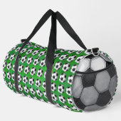 Fußballmuster auf Grün Duffle Bag (Rechte Ecke)