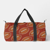 Fußballmuster Braune Screwball-Grafiken Duffle Bag (Vorderseite)