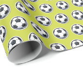 Fußballmuster Geschenkpapier (Rolleneckpunkt)