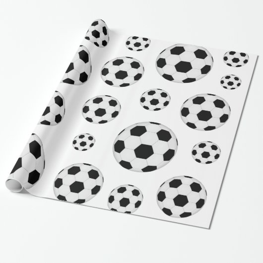 Fußballmuster-Geschenkpapier Geschenkpapier (Ungerollt)