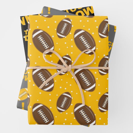 Fußballmuster Geschenkpapier Set (Beispiel)