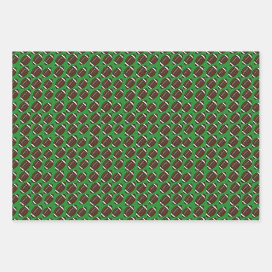 Fußballmuster Geschenkpapier Set (Vorderseite)