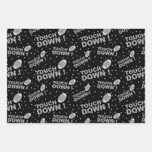 Fußballmuster Geschenkpapier Set (Vorderseite)