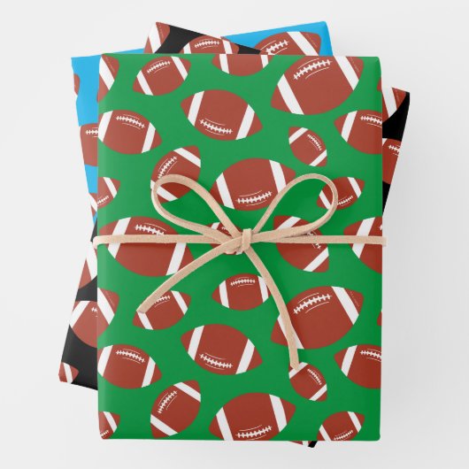 Fußballmuster Geschenkpapier Set (Beispiel)