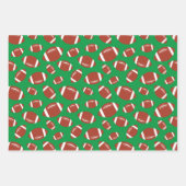 Fußballmuster Geschenkpapier Set (Vorderseite)