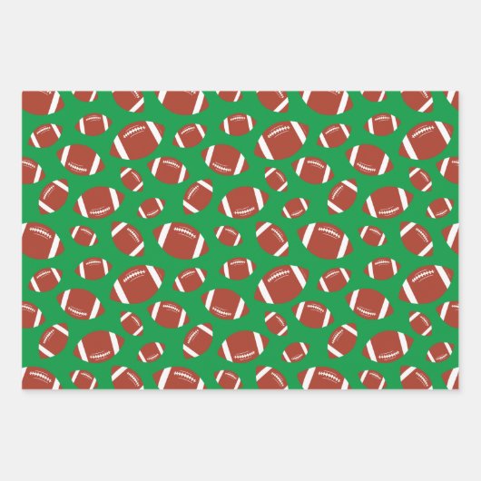 Fußballmuster Geschenkpapier Set (Vorderseite)