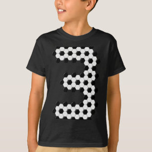 Fußballmuster Nummer 3 Jungen Kinder 3 Jahre alt  T-Shirt