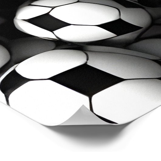 Fußballmuster Poster (Ecke)