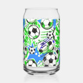 Fußballmuster-Stil Dosenglas (Links)