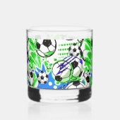 Fußballmuster-Stil Whiskyglas (Links)
