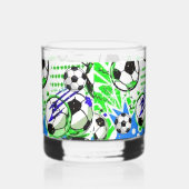 Fußballmuster-Stil Whiskyglas (Rechts)